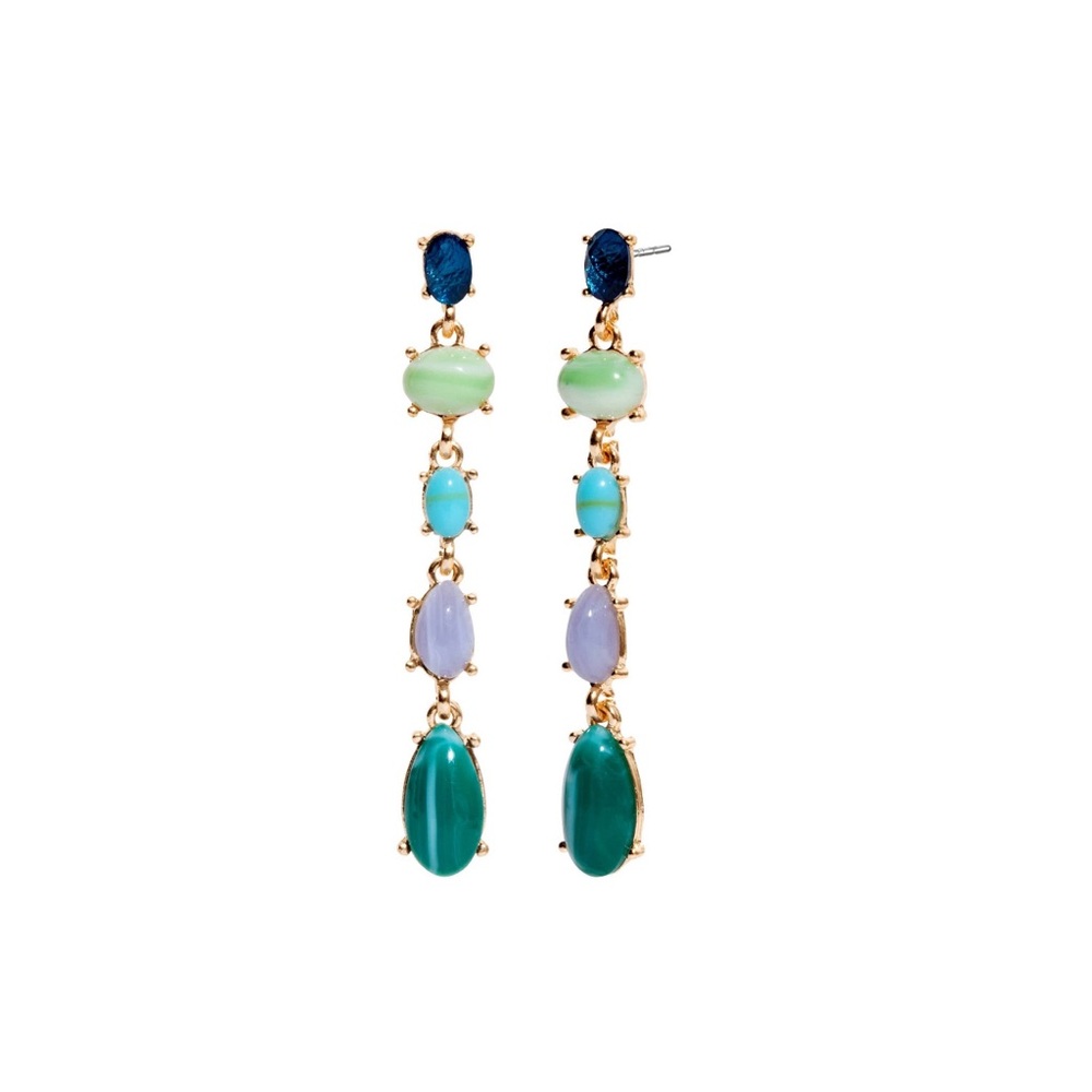 Zaxie by Stephanie‎ Taylor Multi-Color Drop Earrings BNWT
